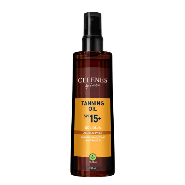 CELENES  Herbal Tanning Oil Spf 15+ 200ml